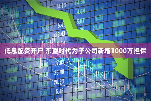 低息配资开户 东望时代为子公司新增1000万担保